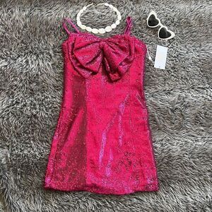 Ronny Kobo Lindsey dress Hot Pink XS (Barbie dress)
